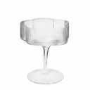 Ribbed Coupe Glasses | Vintage Champagne, Cocktail Glassware |Set of 4 | 7oz Capacity | Classic Martini, Glass or High End Dessert/Parfait Bowl