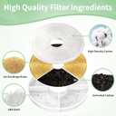 8 x 8 Pack Cat Water Fountain Replacement Filters Fit for 3L Flower Water Dispenser Automatic Pet Dog Cat Fountain Filter