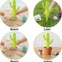 Mini Cactus Ring Toss Game for Toddlers Ages 1-5, Easter Basket Gift & Party Favor with 3 Stake Targets & 6 Animal Rings, Travel-Size Backyard Outdoor Camping Stocking Stuffer