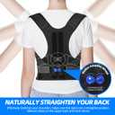 Lexniush Posture Corrector for Kids Teenagers, Updated Adjustable Upper Back Posture Brace for Boys/Girls, Breathable Back Support Braces for Scoliosis, Hunchback, Pain Relief, Spine Corrector, Small