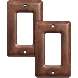 2-Pack Wood Switch Plate Covers Decorative Solid Wood Light Switch Cover for Stylish Decor
