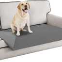 Easy-Going 100% Waterproof Dog Bed Cover Reversible Leak Proof Couch Cover Washable Sofa Cover Furniture Protector Blanket for Pets Kids Children Dog Cat (30x70 Inch, Gray/Light Gray)