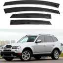 IG Window Visor for BMW X3 2003-2010, Rain Guard Tape-On Extra Durable Sun Wind Side Vent Window Deflector, 2003 2004 2005 2006 2007 2008 2009 2010