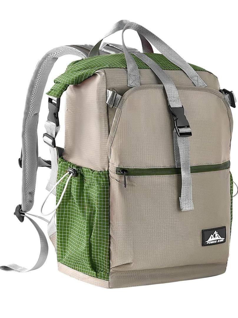 Hiking Backpack for Men Women, 35L Water-Resistant & Lightweight UHMWPE Casual Daypack Backpacks, Large Capacity College Bookbag For College (Green)