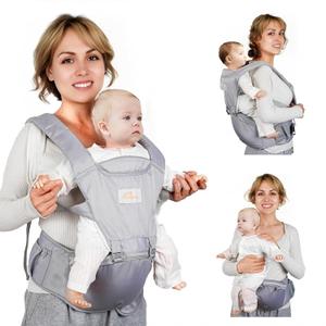 Baby Carrier Newborn to Toddler, 6-in-1 Front and Back Baby Hip Carrier One Size Fits All Adjustable Toddler Carrier Hip Carrier for Baby with Hip Seat Adapt to Newborn, Infant & Toddler (Grey)