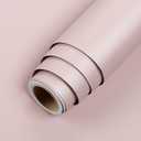 LaCheery 24"x160" Pink Wallpaper for Bedroom Champagne Pink Peel and Stick Wallpaper 24 Inch Wide Removable Light Pink Contact Paper Peel and Stick Pale Pink Wallpaper Textured for Nursery Wall Drawer