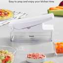 Geedel Vegetable Cutter, Onion Cutter Pro Food Chopper, Kitchen Vegetable Slicer Dicer Cutter Grater, Veggie Chopper with container for Salad Onion Potato Carrot (4 in 1, White)