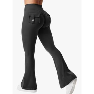 YEOREO CoreFlex Flare Leggings with Pockets for Women Scrunch Workout Leggings Butt Lifting Gym Yoga Pants S YEOREO CoreFlex Flare Leggings with Pockets for Women Scrunch Workout Leggings Butt Lifting Gym Yoga Pants S