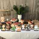 12pcs Safari Centerpieces for Safari Baby Shower Decorations Cute Animals Wild One Birthday Decorations