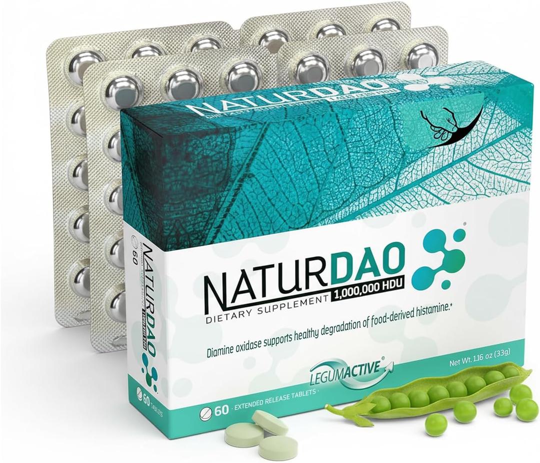 NATURDAO DAO enzyme 1,000,000 HDU per tablet - DAO Enzyme Supplement - Histamine Block - Diamine Oxidase - Food Intolerance - 60 Extended Release Tablets