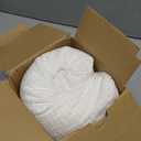 5 STARS UNITED Knee Pillow for Back Sleeping  Memory Foam Cushion for Sciatica Pain Relief  Under Leg Support for Sleeping on Back  Half Moon Bolster for Bed, White (Standard)