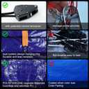 15ft Pool Covers for Above Ground Pools,Royal Blue Round Winter Pool Cover,Mesh Tarp Keeps Out Debris, Cold and Uv Resistant,Rope & Cable Included