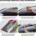 Outside-Mount Rain Guards Window Visors for 2015-2026 Ford F-150 SuperCrew & 2017-2026 Raptor/F-250/F-350/F-450/F-550 Super Duty SuperCrew Wind Deflector Dark Smoke 4-Piece Set with Thicker