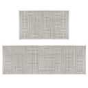 Artoid Mode Beige and Grey Machine Washable Non Slip Kitchen Rugs and Mats Set of 2, Absorbent and Stain Resistant Kitchen Mats for Sink Hallway and Laundry - 17x29 and 17x47 Inch