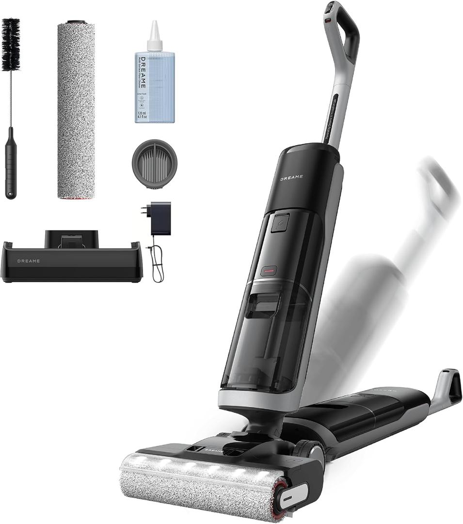 DREAME H14 Pro Wet Dry Vacuum Cleaner, 180 Lie-Flat Vacuum Mop, 140F Washing and Fast Hot Air Drying, Powerful 18kPa Suction Floor Cleaner Machine, Easy GlideWheel Movement, Smart App Control