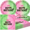 40Pcs Witch Princess Birthday Decorations Witch Birthday Party Plates Napkins Pink and Witch Party Supplies