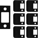 QCAA Solid Brass Extended Lip Strike, 2-1/2''X2-1/4", Matte Black, 10 Pack, Made in Taiwan