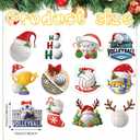 Syhood 36 Pcs Volleyball Christmas Ornaments Wooden Hanging Sports Ornaments Funny Tree Decorations Xmas Holiday Volleyball Gifts for Women Men Coaches Teammates Ball Lovers, 12 Styles
