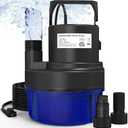 AgiiMan Submersible Water Pump - 1HP 3500GPH Pool Cover Pump for Pool Draining, Pool Cover Pump with 25FT Power Cord for Basements, Pool, Fountains, Hot Tub, Garden, Blue