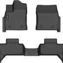 AIPOIL Floor Mats for 2022-2025 2026 Toyota Tundra Double Cab Fits 1st & 2nd Row TPE All Weather Anti-Slip Floor Liners Full Set Custom Car Mats Accessories, Black