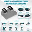 CHAUNVEN 3000mAh 18V Battery Replacement for Makita 18V Battery Compatible with 18 Volt BL1830B BL1840B BL1850B BL1860B BL1815B Battery (2 Packs)