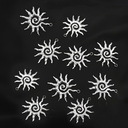 17pcs Stainless Steel Swirl Hollow Sun Diy Pendant