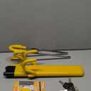 Tevlaphee Steering Wheel Lock - Heavy Duty Antitheft Device and Car Security Lock with Adjustable Locking and 3 Keys - Great Vehicle and Truck Deterrent (Yellow)