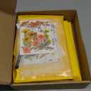 Floating Double Glass Frame Set, Gold Pressed Flower Frame DIY Kit with 68 Dried Flowers & Tweezers, 3 Sizes 6x6 6x8 7x9 for Keepsakes, Wedding Photos & Home Decor