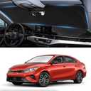 Custom Fit Kia Forte Windshield Sunshade for Kia Forte 2019 2020 2021 2022 2023 2024 2025 Front Window Shades Cover for Windshield Sun Visor Protector 210T Reflector Blocks UV Rays Cooler Accessories