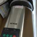 VEVOR 1.1 Gal Water Distiller, 0.3 Gal/H, Distilled Water Maker Machine 750W 099H Timing Set Temp Display, 304 Stainless Steel Countertop Distiller Glass Carafe Cleaning Powder 3 Carbon Packs, Silver