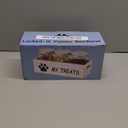 Dog Treat Container for Countertop - Dog Food Storage with 3 Jars - Pet Food Organizer For Puppy - Airtight White Wooden Dog Treat Storage With Lids - Great Gift for Pet Dog Owners