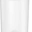 simplehuman 10 Liter / 2.6 Gallon Butterfly Lid Bathroom Step Trash Can, White Steel
