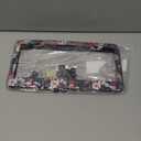 Folk Floral License Plate Frame - 2 PCS Colorful Flowers Aluminum Metal License Plate Frames Holder Covers for Women, Rust-Proof Waterproof Car Decorative Tag Frames for Standard US 12x6 Inch