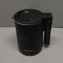 Elite Gourmet Dual Voltage 120-230V, Travel Double Wall Insulated Cool-Touch, 0.6L Electric Kettle Stainless Steel Interior, Hinged-Locking Lid, Auto Shut-Off, Boil Dry Protection, Black