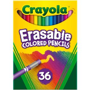 Crayola Erasable Colored Pencils (36ct), Colored Pencils for Kids, For Coloring Books, School Supplies, Classroom Arts & Crafts, Ages 4+ (36 Count (Pack of 1))