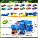 Dinosaur Toys for Kids 3-5, Dinosaur Truck with 12 Cars Toys, Car Track Set, Birthday Gifts Toys for 3 4 5+ Year Old Boys Girls, Transport Carrier Truck for Toddlers, Chritsmas Gifts