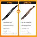 21 Inch Lawn Mower Blade Replacement AB2100 AB2101, Compatible with E-GO Power+ 56V Models LM2100 LM2101 LM2100SP LM2102SP LM2114 LM2114SP LM2125SP, Black Mulching Lawn Mower Blade2 PCS