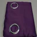 NICETOWN Blackout Room Darkening Window Curtain Triple Weave Home Decoration Solid Ring Top Blackout Room Darkening Drape for Bedroom (Single Panel, 42 x 63 inch, Royal Purple)