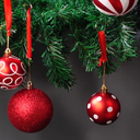 Suncalla 47 Pcs Christmas Chandelier Decor Set with 9 ft Garland Greenery with 280 Branches 21 Pcs Christmas Balls Ornaments Ribbons for Xmas Fireplace Staircase Indoor Outdoor Decor (Vivid)