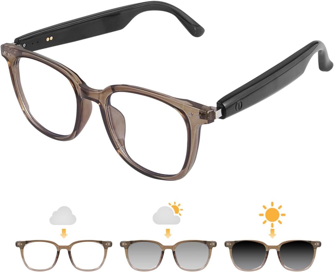 AI Smart Glasses, AI Translator Glasses for Men Women, Sunglasses (Brown)