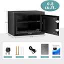 Safe,0.8 Cubic Feet Safe Box,Anti-Theft Digital Security Lock Box with Electronic Keypad and Key, Fire Proof Safes for Home Documents Firearm Medicine Money Valuables,13.8"W x 9.8"D x 9.8"H