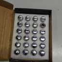 MIKKUPPA 24PCS M12x1.5 Lug Nuts - 3/4" Hex 1.38" Tall, Replacement for 1995-2015 Toyota Tacoma 4WD, 2016-2021 Tacoma Aftermarket Wheel Chrome Acorn Closed End Solid Lug Nuts (Silver)