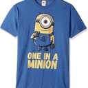 Despicable Me Men's Minions Stuart One in A Million Funny Graphic Tee, Funny Tshirts for Men, Graphic T-Shirt
