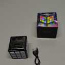 Rechargeable Game Handheld Cube - 15 Fun Brain & Memory Game with Score Screen - Christmas Easter Birthday Gifts for Boys Girls Ages 6-12+ Years Old - Toy Gift Idea for Kids Teens (Black)