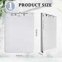 Henoyso 1 Pcs Metal Storage Clipboard Bulk Heavy Duty Aluminum Clip Board for Teacher Contractor Medical Construction Office School Classroom, 12.6x9.2x1 Inch, Fit Letter Size 8.5x11 Inch Paper