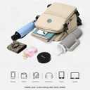 NEWBELLA 17L Laptop Backpack for Women - Water Resistant College Backpack with Multiple Pockets, Ergonomic Support for School, Work, Travel (Beige 11.22"*16.54"*5.71")