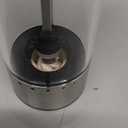 CIRCLE JOY Electric Pepper Grinder Stainless Steel Rechargeable Pepper Mill with Variable Grinding Speed, External Adjustable Coarseness, 95ml Container and White LED Light, Silver