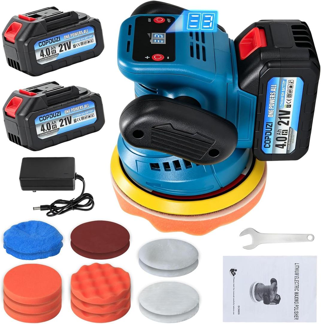 Cordless Car Buffer Polisher,6 IN Portable Polishing Machine Kit for Car