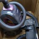 PKUYIE Canister Vacuum Cleaner, 32Kpa 1600W Cyclon Power, Dust Full Indicator, Double HEPA Filters, 3.7Qt Large Capacity, Lightweight Vac for Hard Floors, Carpets, Pet Hair, Pink