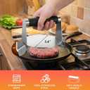 2 x Smash Burger Press Kit - 12pc Stainless Steel Griddle Accessories Set with Scraper, Squeeze Bottle, Wide Spatula, 100 Patty Papers - Professional BBQ Tools for Blackstone Flat Top Grill & Camping